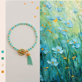 Original Stylish Natural Stone Beaded Tassel Bracelet