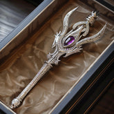 Fashionable and High-end Crystal Scepter Trident Brooch