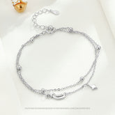 Pure Silver Meteor Double Layer Bracelet