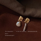 Baroque Shaped Freshwater Pearl Earrings