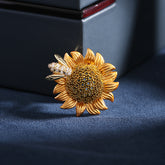 Bee Sunflower Suit Jacket Brooch
