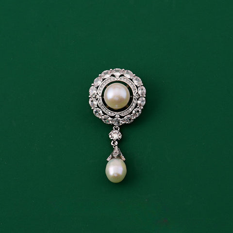 Vintage Light Luxury Natural Pearl High-end Brooch