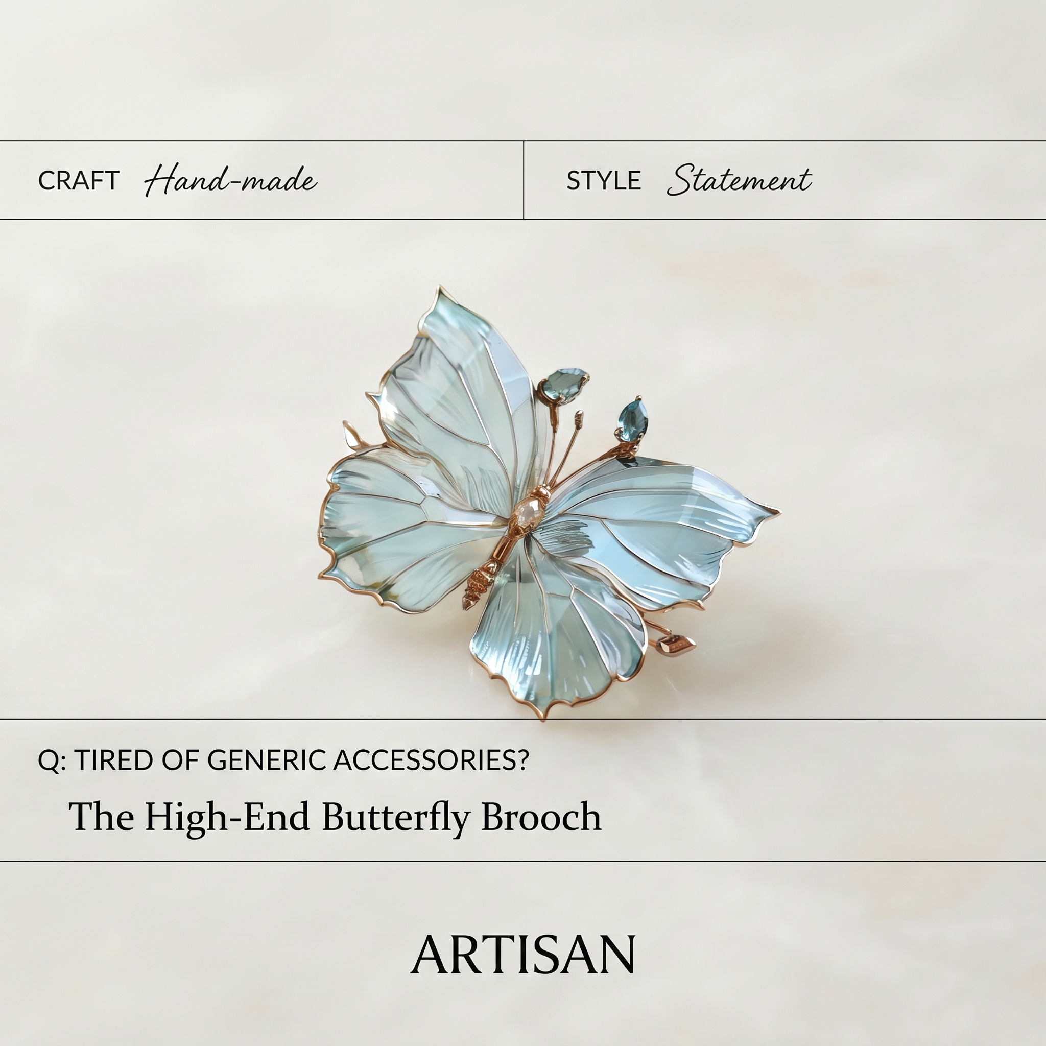 Original Hand-made High-end Butterfly Brooch