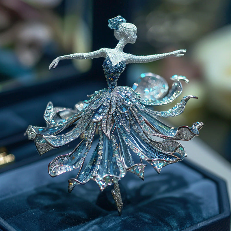 Sweet Princess Cute Ballerina Girl Brooch
