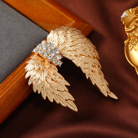 Vintage Angel Wings Feather Brooch
