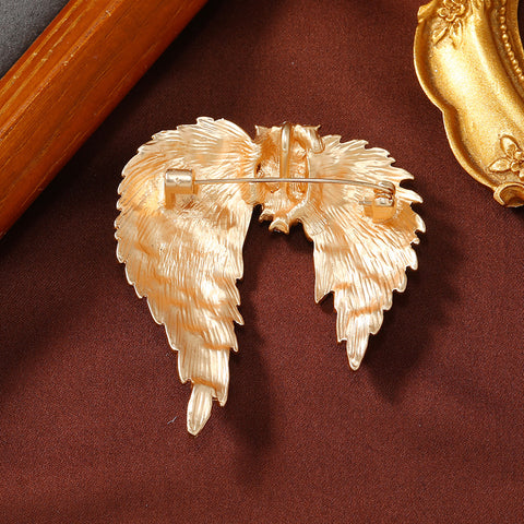 Vintage Angel Wings Feather Brooch