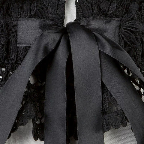 Lace Openwork Design, Women's Tie-up Extra Wide Waist Belt