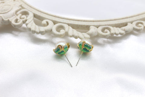 Silver Needle Pearl Earrings