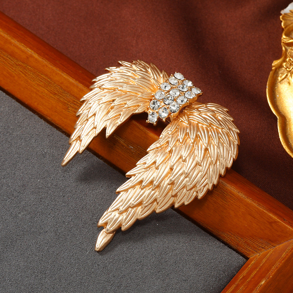 Vintage Angel Wings Feather Brooch