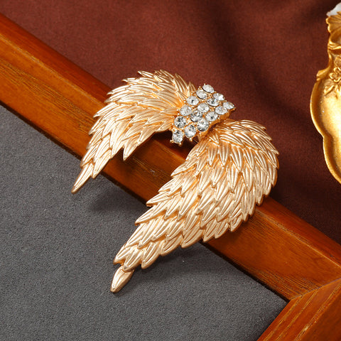 Vintage Angel Wings Feather Brooch