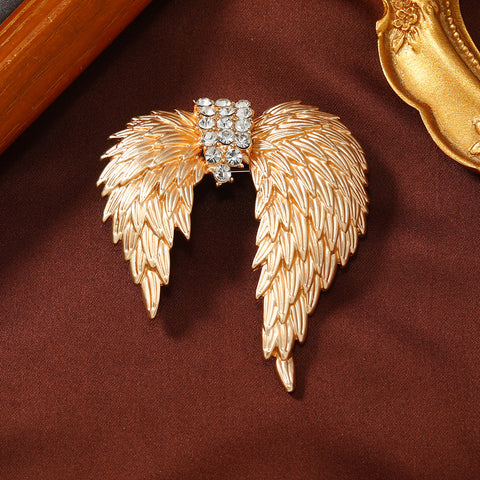 Vintage Angel Wings Feather Brooch