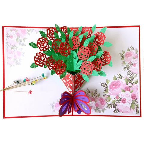 Sunflower 3D Creative Bouquet Stereo Greeting Card