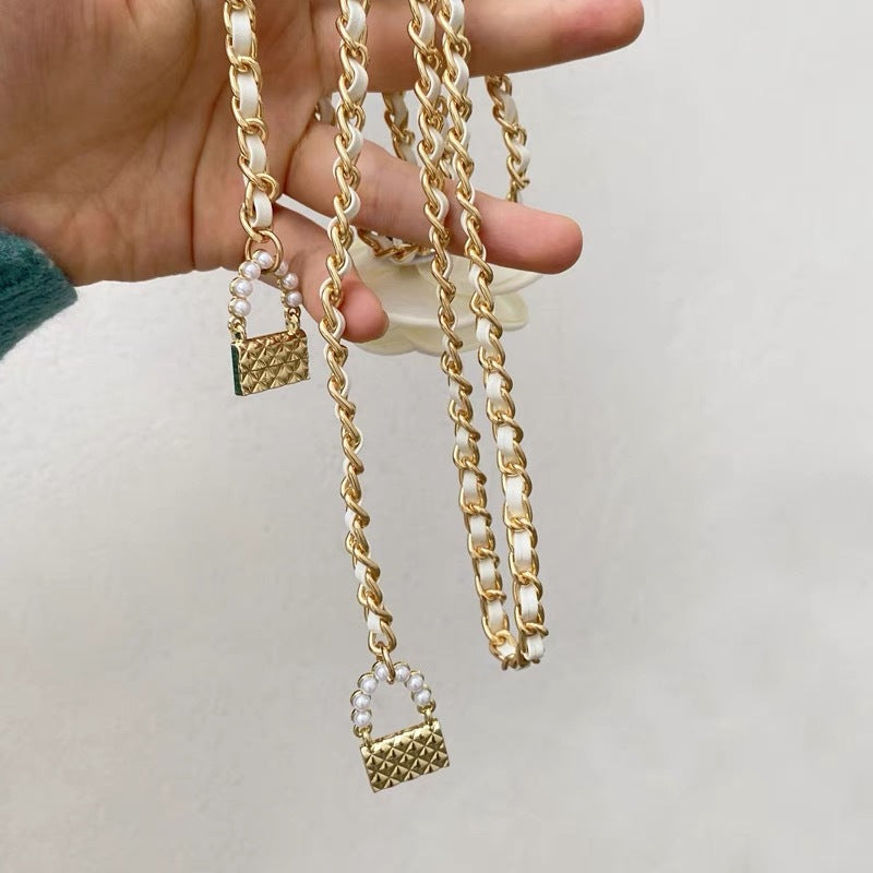 Fashion Pearl Camellia Waist Necklace