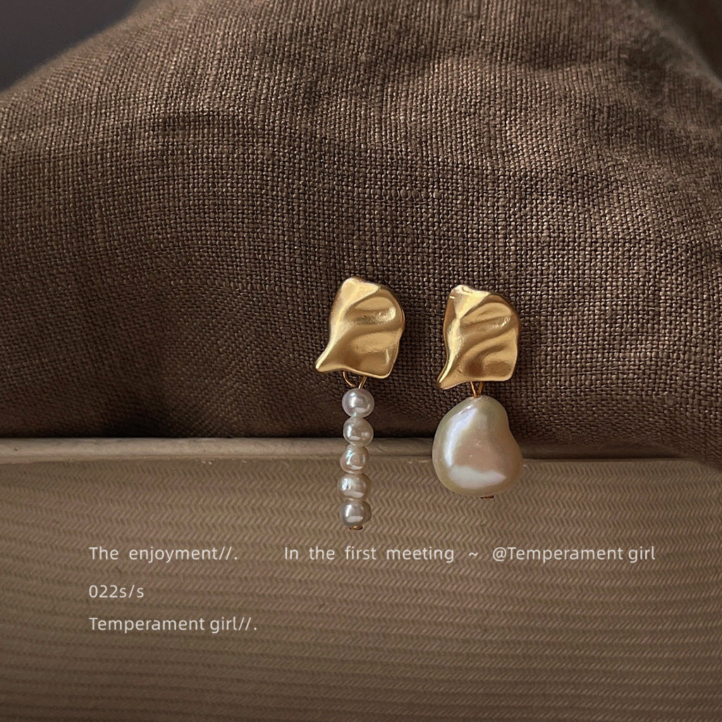 Baroque Shaped Freshwater Pearl Earrings