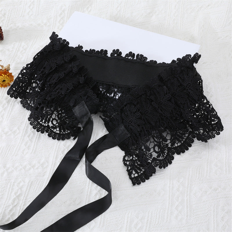 Lace Openwork Design, Women's Tie-up Extra Wide Waist Belt