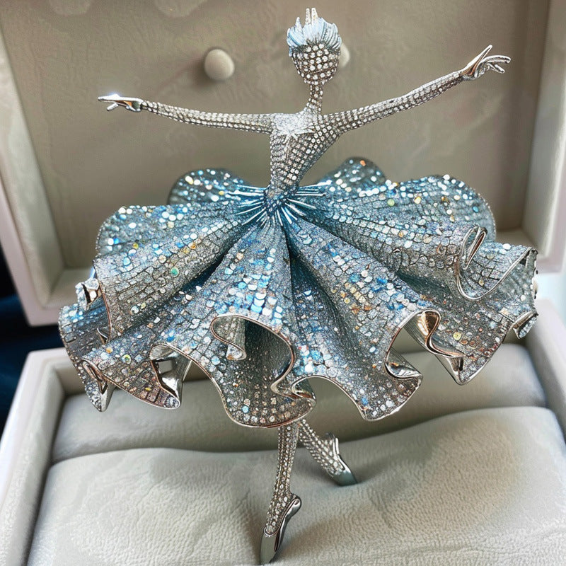 Sweet Princess Cute Ballerina Girl Brooch