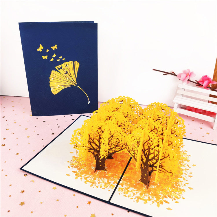 Sunflower 3D Creative Bouquet Stereo Greeting Card
