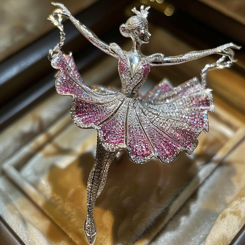 Sweet Princess Cute Ballerina Girl Brooch