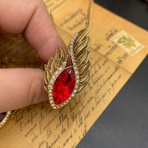 Vintage Retro High-end Design Necklace Earrings Set