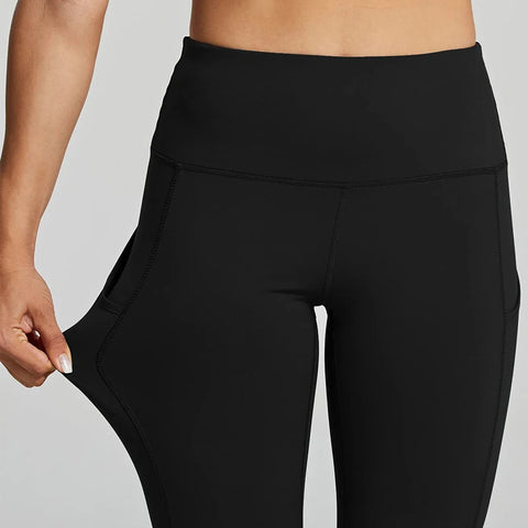 Fleece Lined High Waisted Warm Winter Yoga Pants for Women Thermal Running Workout Black Leggings