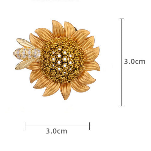 Bee Sunflower Suit Jacket Brooch
