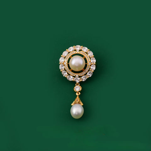 Vintage Light Luxury Natural Pearl High-end Brooch