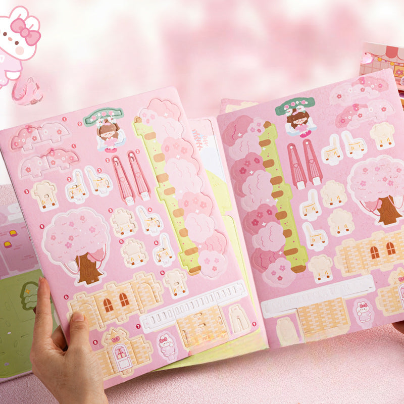 3D Three-dimensional Handmade DIY Assembled House Puzzle Model Card